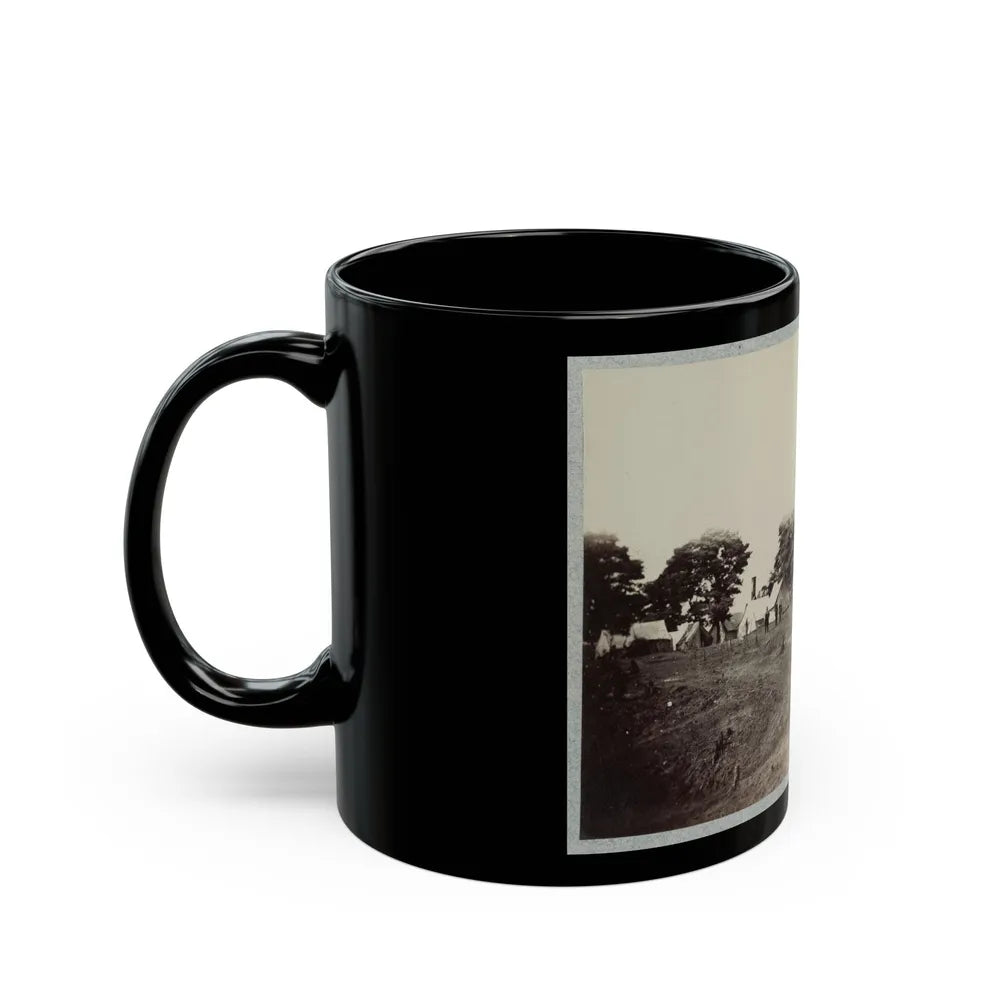 Union Soldiers Stand In Front Of Their Camp (U.S. Civil War) Black Coffee Mug-Go Mug Yourself