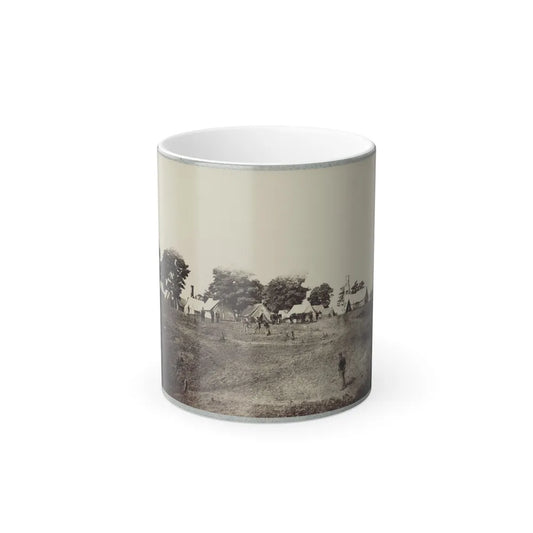 Union Soldiers Stand in Front of Their Camp (U.S. Civil War) Color Changing Coffee Mug 11oz-11oz-Go Mug Yourself