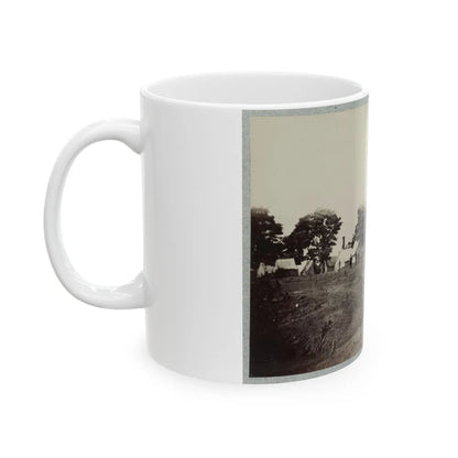 Union Soldiers Stand In Front Of Their Camp (U.S. Civil War) White Coffee Mug-Go Mug Yourself