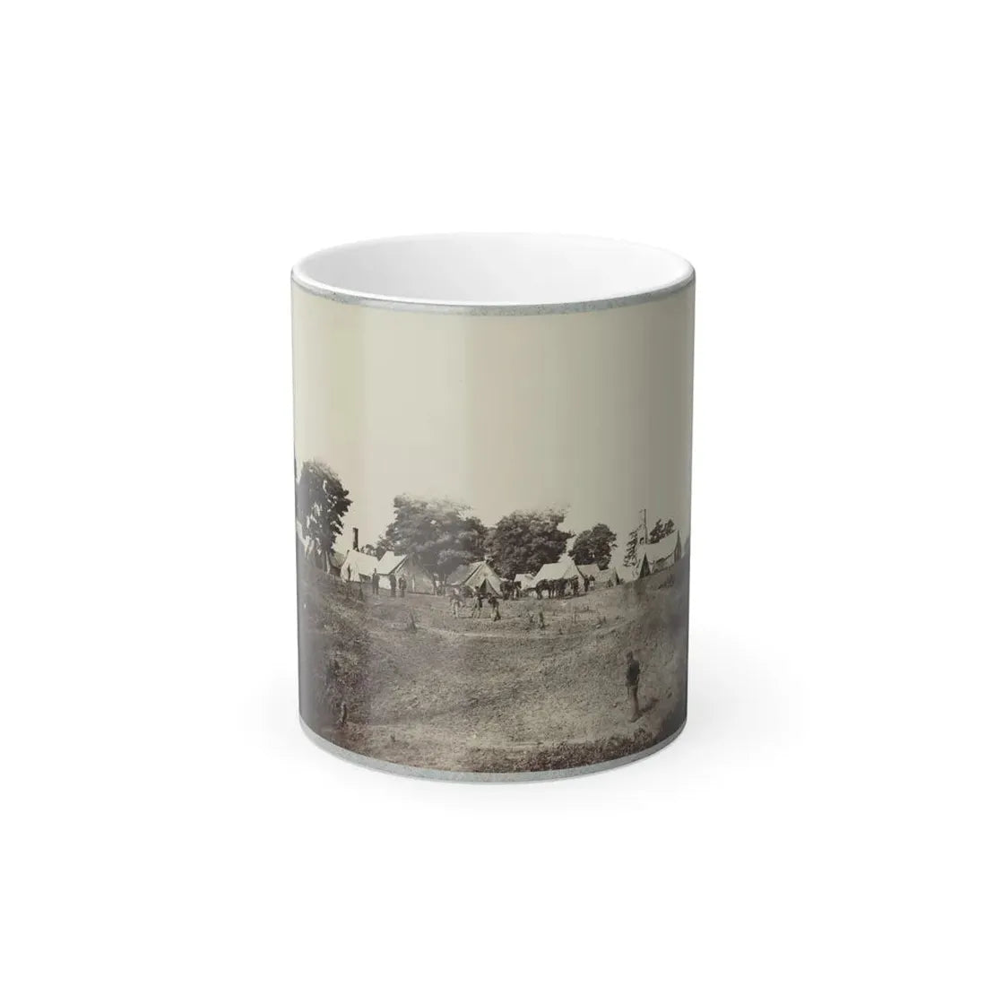 Union Soldiers Stand in Front of Their Camp (U.S. Civil War) Color Changing Coffee Mug 11oz Default Title 11oz - Go Mug Yourself
