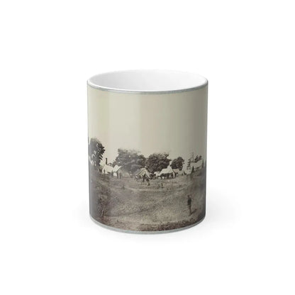 Union Soldiers Stand in Front of Their Camp (U.S. Civil War) Color Changing Coffee Mug 11oz Default Title 11oz - Go Mug Yourself