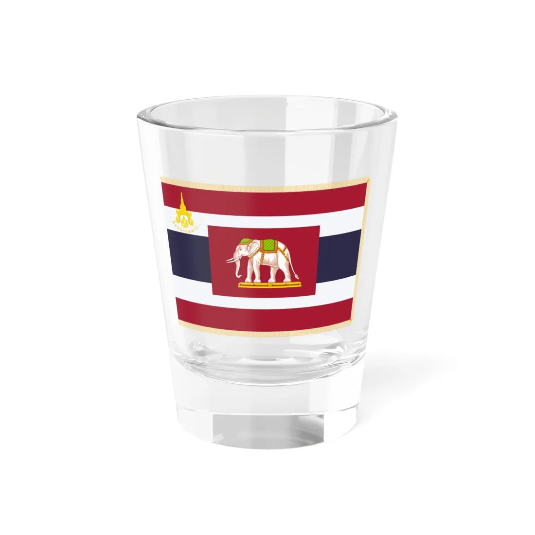 Unit colours of the 1st Infantry Regiment Kings Own Bodyguard (Thailand) Shot Glass 1.5oz 1.5oz - Go Mug Yourself