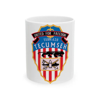 United For Freedom SSBN 262 Tecumseh (U.S. Navy) White Coffee Mug 11oz - Go Mug Yourself