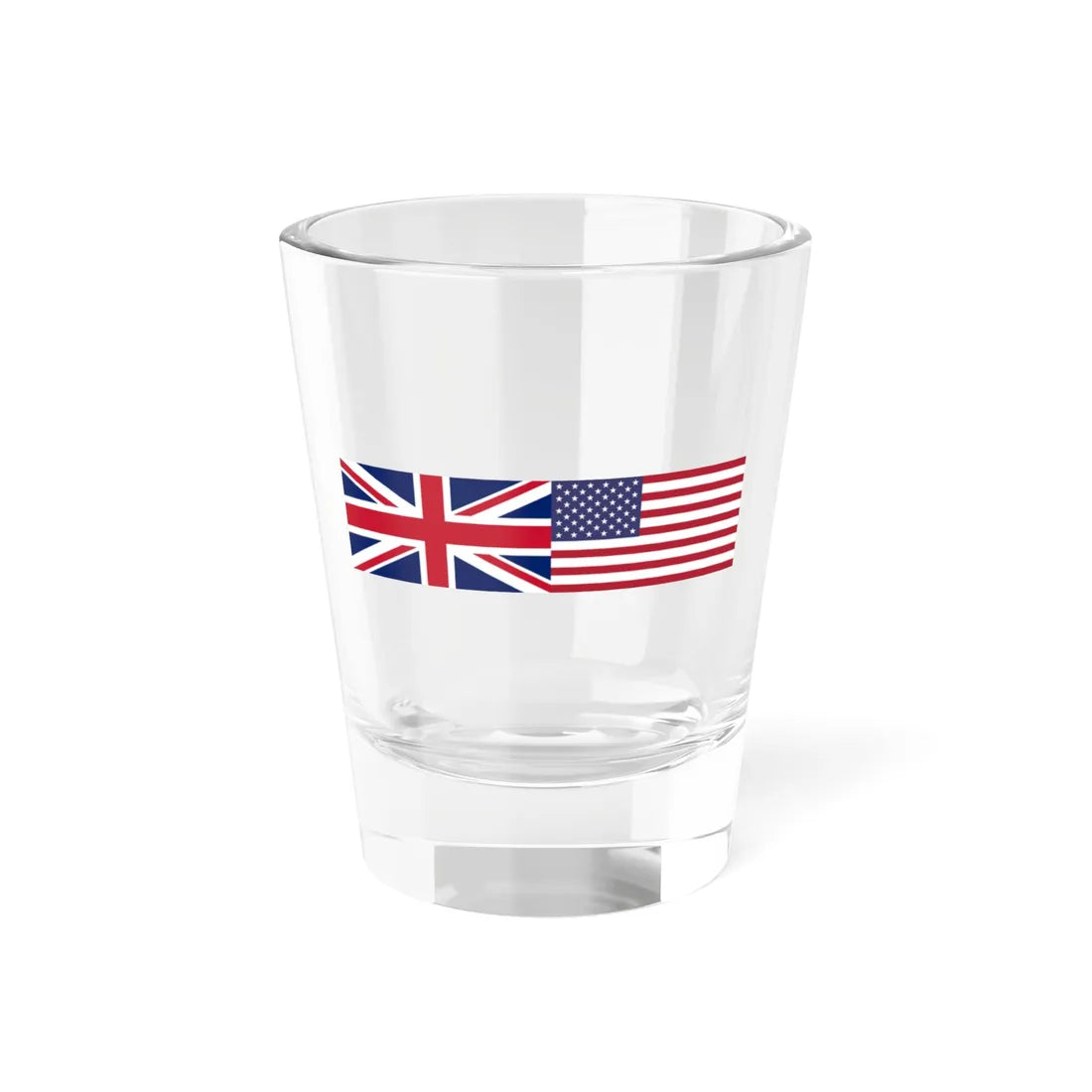 United Kingdom and United States flags (United Kingdom) Shot Glass 1.5oz 1.5oz - Go Mug Yourself