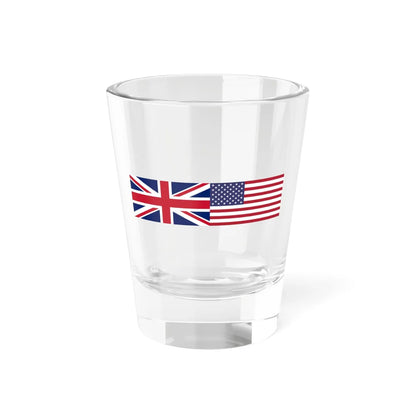 United Kingdom and United States flags (United Kingdom) Shot Glass 1.5oz 1.5oz - Go Mug Yourself