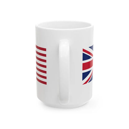 United Kingdom and United States flags (United Kingdom) White Coffee Mug - Go Mug Yourself