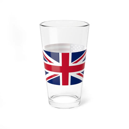 United Kingdom and United States flags (United States) Pint Glass 16oz - Go Mug Yourself