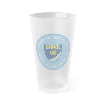 United Nations Police - Frosted Pint Glass 16oz-16oz-Frosted-Go Mug Yourself