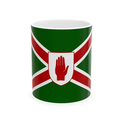 United northern ireland flag shield (Ireland) White Coffee Mug 11oz - Go Mug Yourself