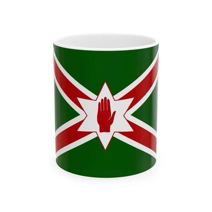 United Saint Patricks flag for Northern Ireland (Ireland) White Coffee Mug 11oz - Go Mug Yourself
