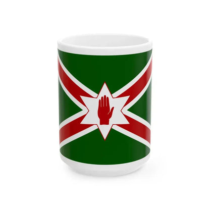 United Saint Patricks flag for Northern Ireland (Ireland) White Coffee Mug 15oz - Go Mug Yourself