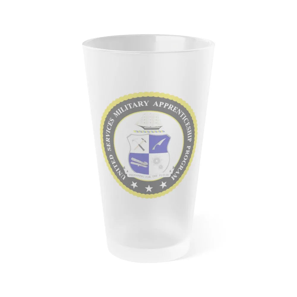 United Services Military Apprenticeship Program USMAP (U.S. Navy) Frosted Pint Glass 16oz-Go Mug Yourself