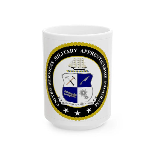 United Services Military Apprenticeship Program USMAP (U.S. Navy) White Coffee Mug-15oz-Go Mug Yourself