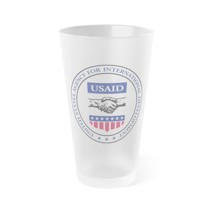 United States Agency for International Development - Frosted Pint Glass 16oz-16oz-Frosted-Go Mug Yourself