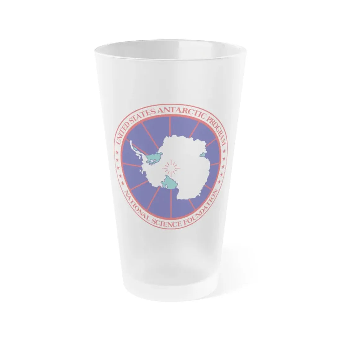 United States Antarctic Program - Frosted Pint Glass 16oz 16oz Frosted - Go Mug Yourself