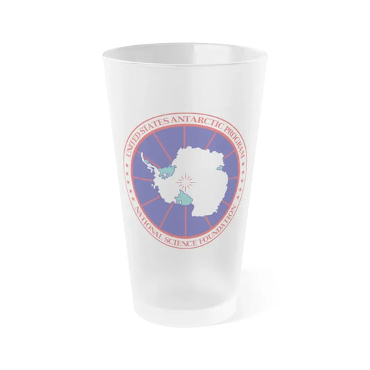 United States Antarctic Program - Frosted Pint Glass 16oz 16oz Frosted - Go Mug Yourself