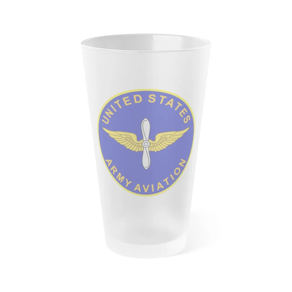 United States Aviation Branch (U.S. Army) Frosted Pint Glass 16oz-Go Mug Yourself