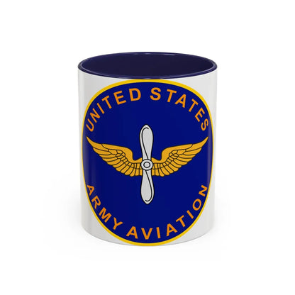 United States Aviation Branch (U.S. Army) Accent Coffee Mug 11oz Navy - Go Mug Yourself