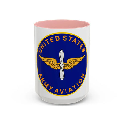 United States Aviation Branch (U.S. Army) Accent Coffee Mug 15oz Pink - Go Mug Yourself