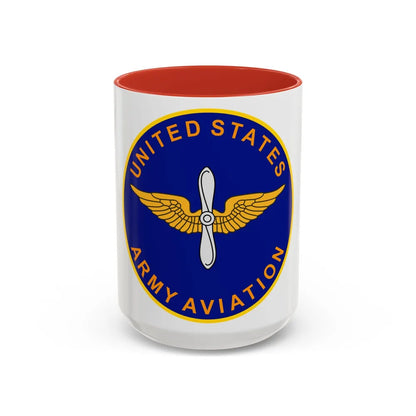 United States Aviation Branch (U.S. Army) Accent Coffee Mug 15oz Red - Go Mug Yourself