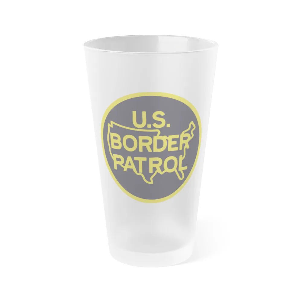 United States Border Patrol v2 - Frosted Pint Glass 16oz-16oz-Frosted-Go Mug Yourself