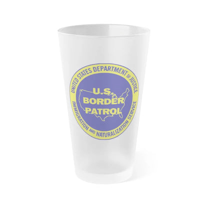 United States Border Patrol v3 - Frosted Pint Glass 16oz-16oz-Frosted-Go Mug Yourself