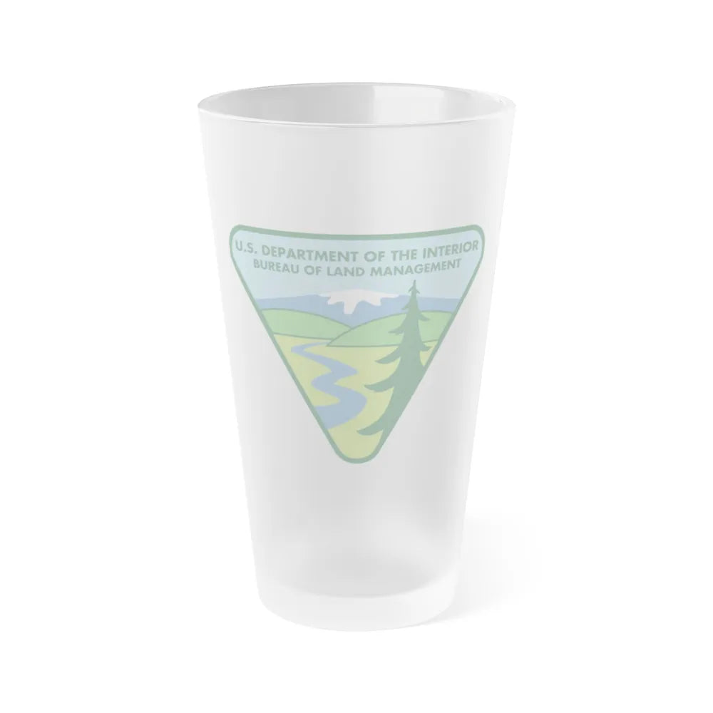 United States Bureau of Land Management - Frosted Pint Glass 16oz-16oz-Frosted-Go Mug Yourself