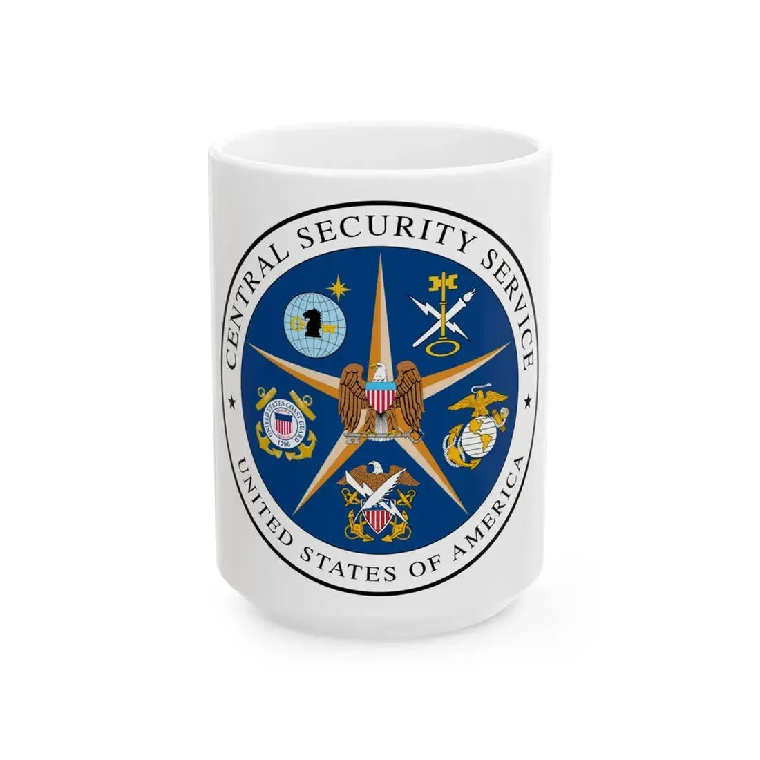 United States Central Security Service CSS - White Coffee Mug 15oz - Go Mug Yourself