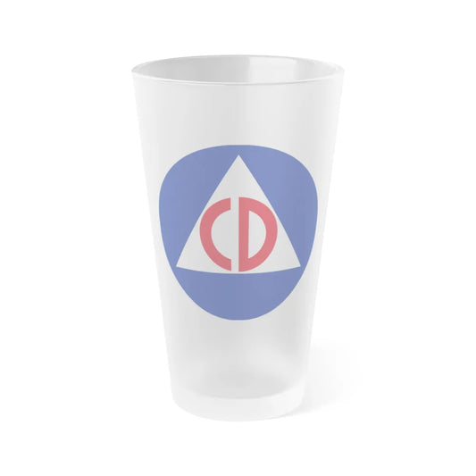 United States Civil Defense - Frosted Pint Glass 16oz-16oz-Frosted-Go Mug Yourself