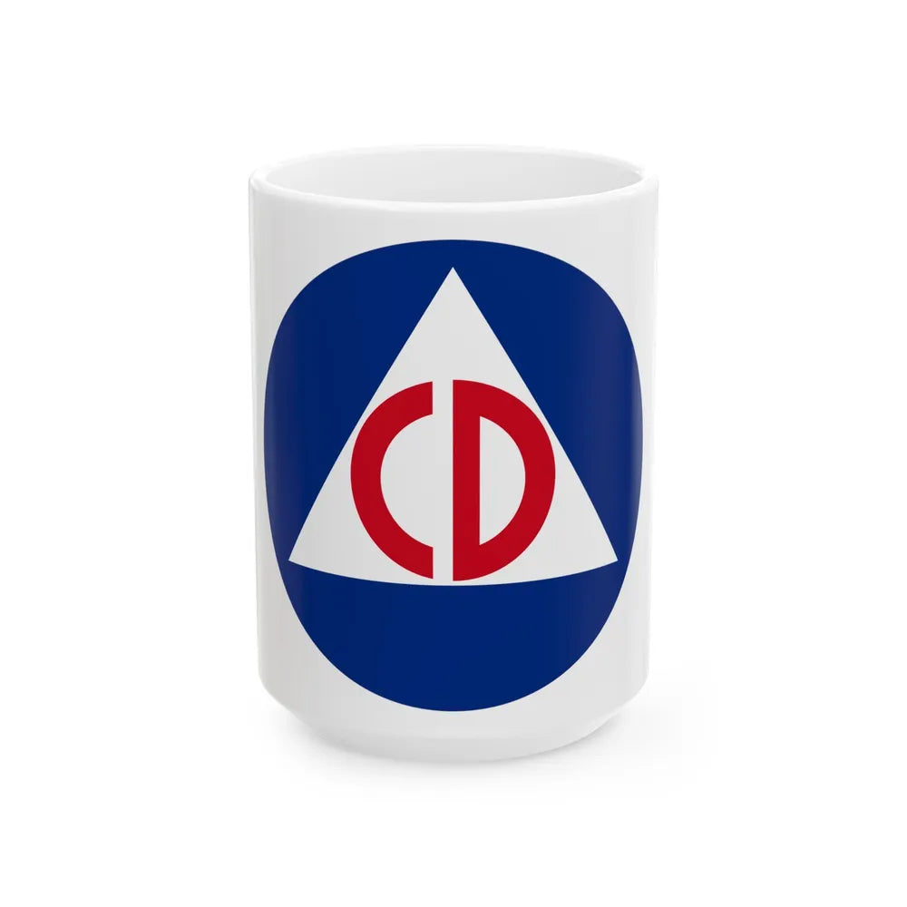 United States Civil Defense - White Coffee Mug-15oz-Go Mug Yourself