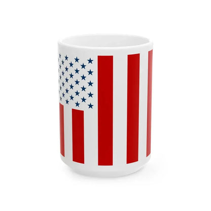 United States civil flag used by sovereign citizens (United States) White Coffee Mug 15oz - Go Mug Yourself