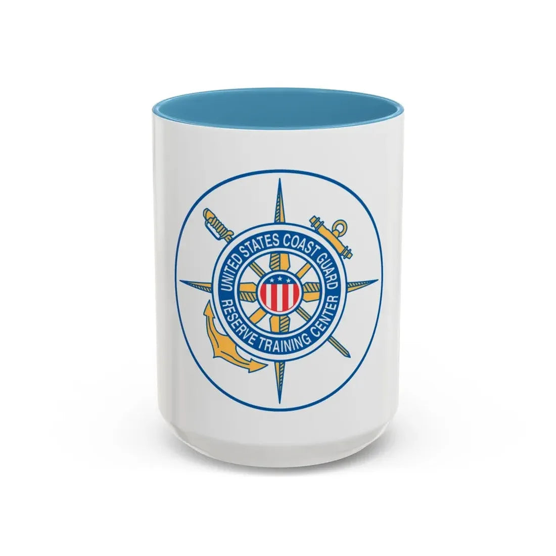 United States Coast Guard Reserve Training Center (U.S. Coast Guard) Accent Coffee Mug 15oz Light Blue - Go Mug Yourself