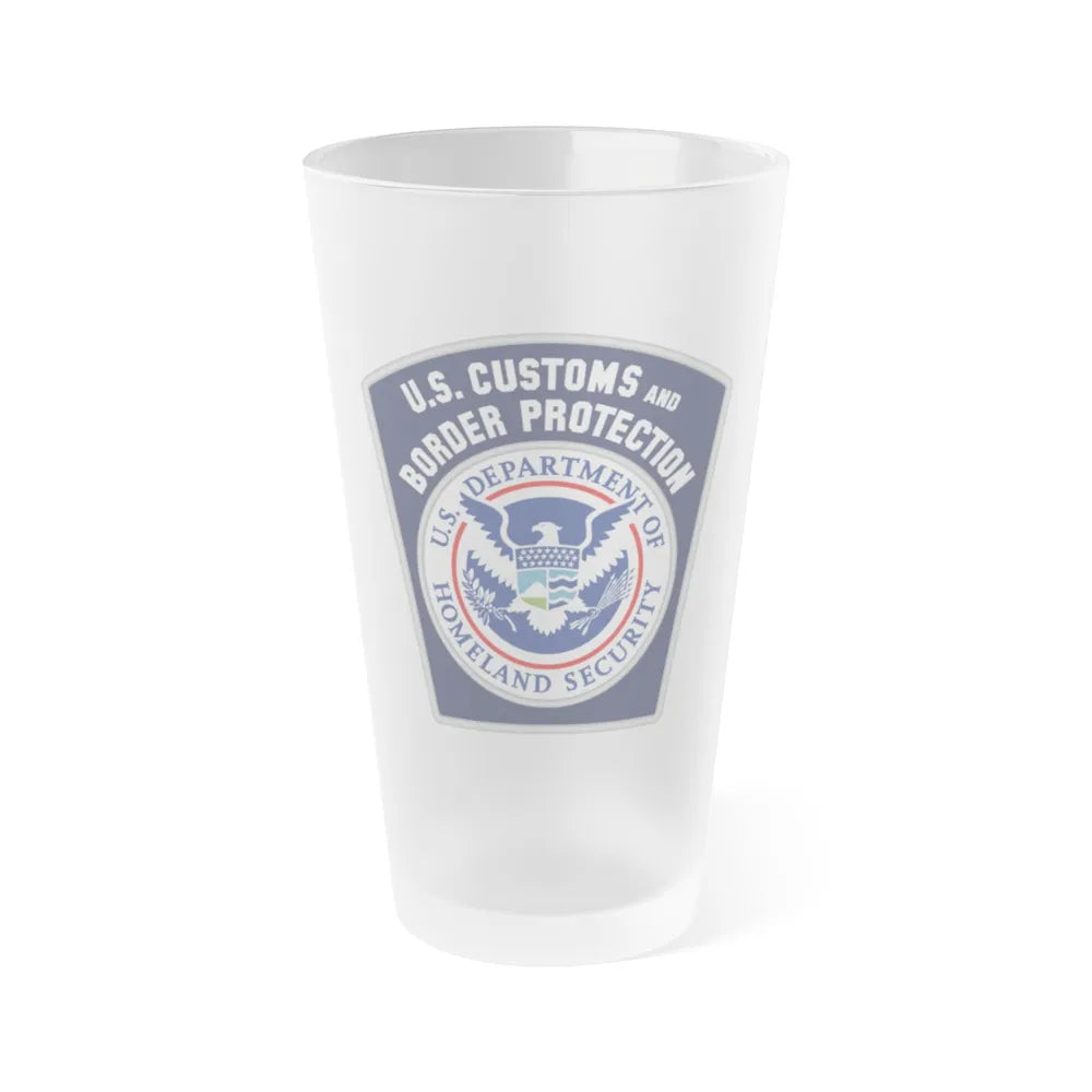 United States Customs and Border Protection - Frosted Pint Glass 16oz-16oz-Frosted-Go Mug Yourself