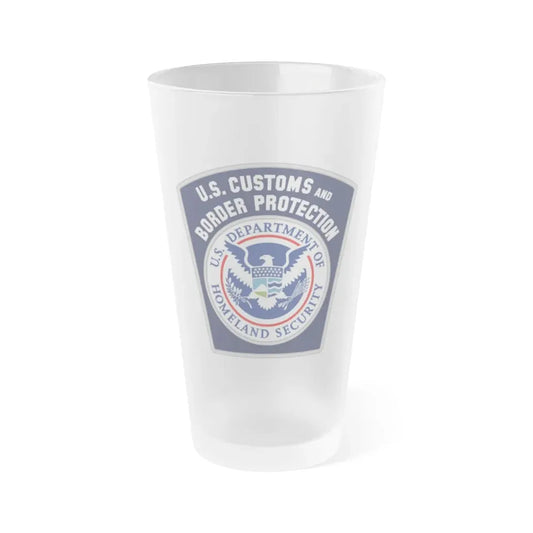 United States Customs and Border Protection - Frosted Pint Glass 16oz 16oz Frosted - Go Mug Yourself