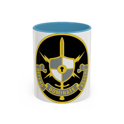 United States Cyber School 2 (U.S. Army) Accent Coffee Mug 11oz Light Blue - Go Mug Yourself
