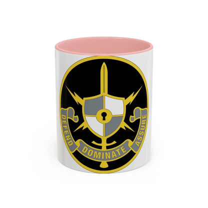 United States Cyber School 2 (U.S. Army) Accent Coffee Mug 11oz Pink - Go Mug Yourself