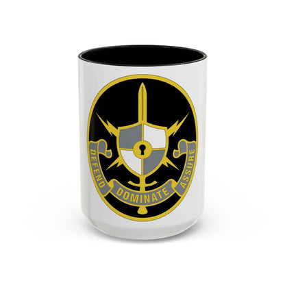 United States Cyber School 2 (U.S. Army) Accent Coffee Mug 15oz Black - Go Mug Yourself