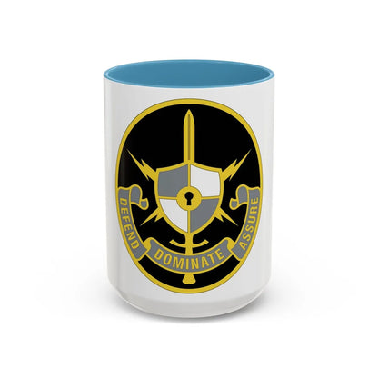 United States Cyber School 2 (U.S. Army) Accent Coffee Mug 15oz Light Blue - Go Mug Yourself