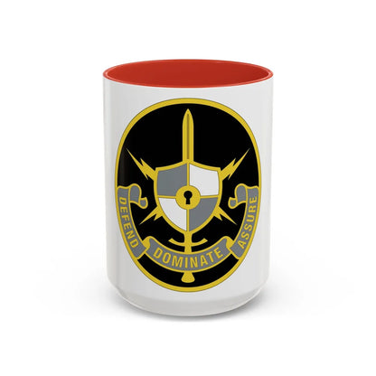 United States Cyber School 2 (U.S. Army) Accent Coffee Mug 15oz Red - Go Mug Yourself