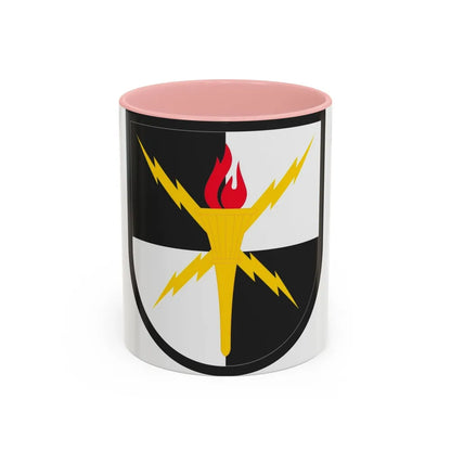 United States Cyber School (U.S. Army) Accent Coffee Mug 11oz Pink - Go Mug Yourself