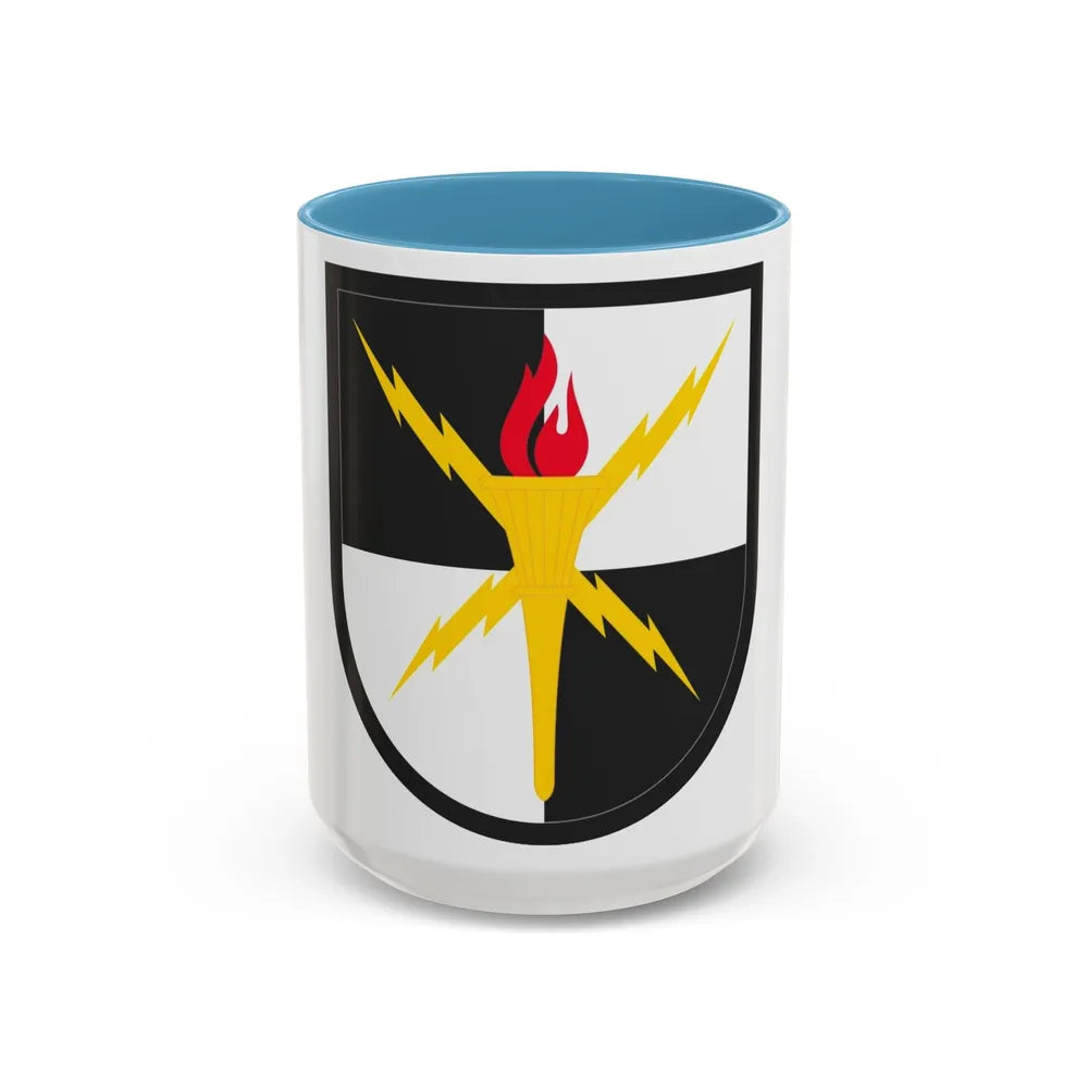 United States Cyber School (U.S. Army) Accent Coffee Mug 15oz Light Blue - Go Mug Yourself
