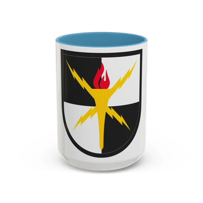United States Cyber School (U.S. Army) Accent Coffee Mug 15oz Light Blue - Go Mug Yourself