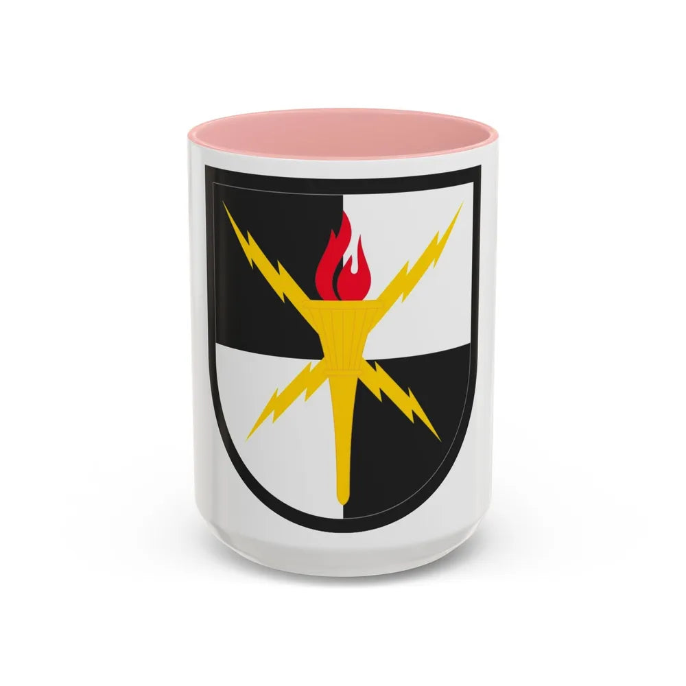 United States Cyber School (U.S. Army) Accent Coffee Mug 15oz Pink - Go Mug Yourself