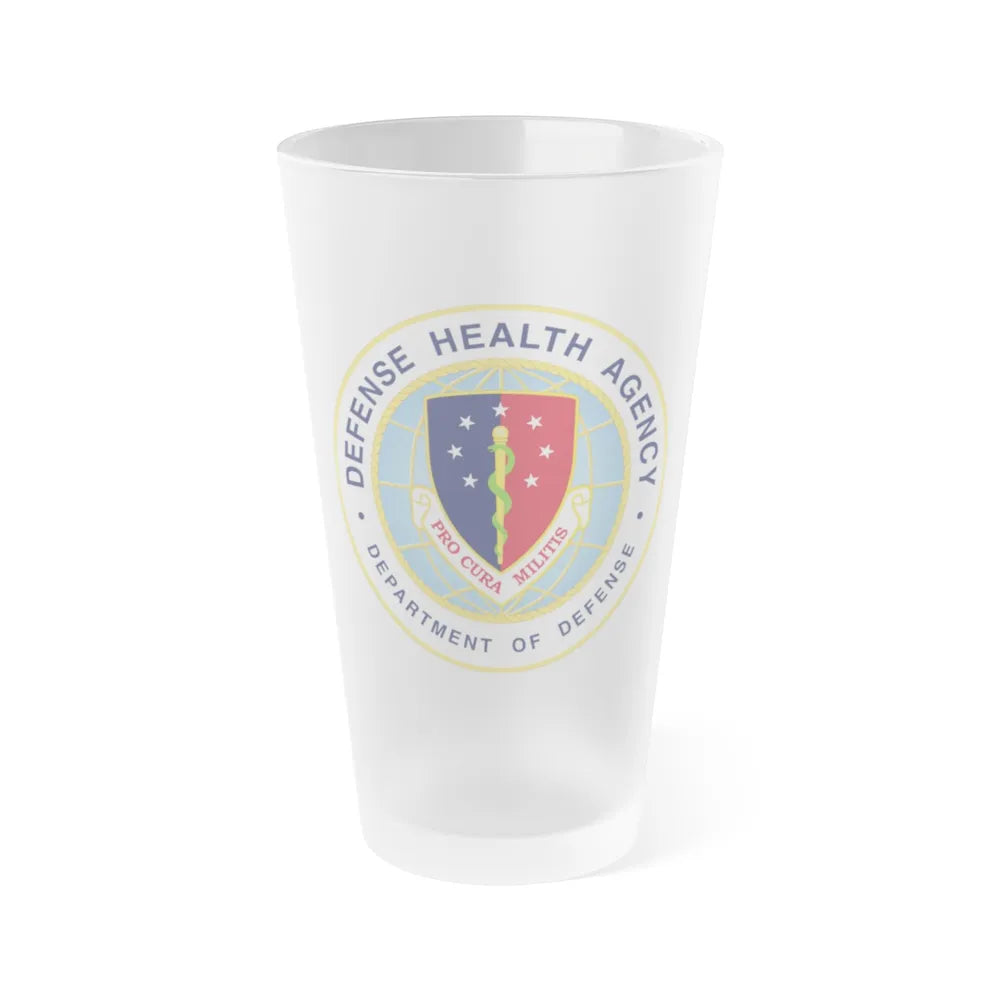 United States Defense Health Agency - Frosted Pint Glass 16oz-16oz-Frosted-Go Mug Yourself