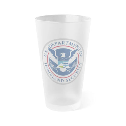 United States Department of Homeland Security - Frosted Pint Glass 16oz-16oz-Frosted-Go Mug Yourself