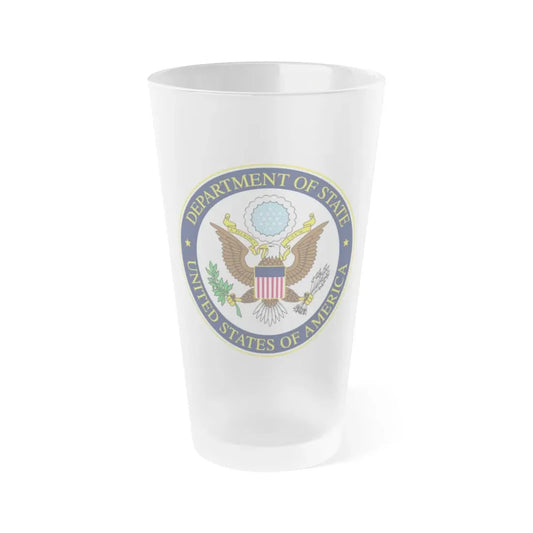 United States Department of State - Frosted Pint Glass 16oz 16oz Frosted - Go Mug Yourself