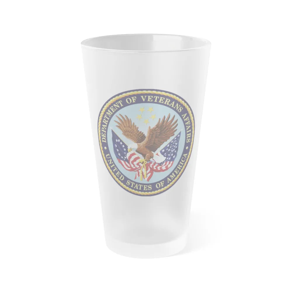 United States Department of Veterans Affairs - Frosted Pint Glass 16oz-16oz-Frosted-Go Mug Yourself