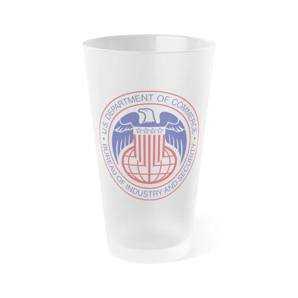 United States DOC Bureau Of Industry And Security - Frosted Pint Glass 16oz-16oz-Frosted-Go Mug Yourself