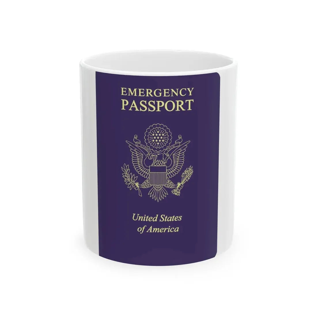 United States Emergency Passport - White Coffee Mug 11oz - Go Mug Yourself