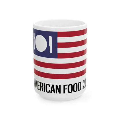 United States Expo 2015 original with lettering (United States) White Coffee Mug 15oz - Go Mug Yourself